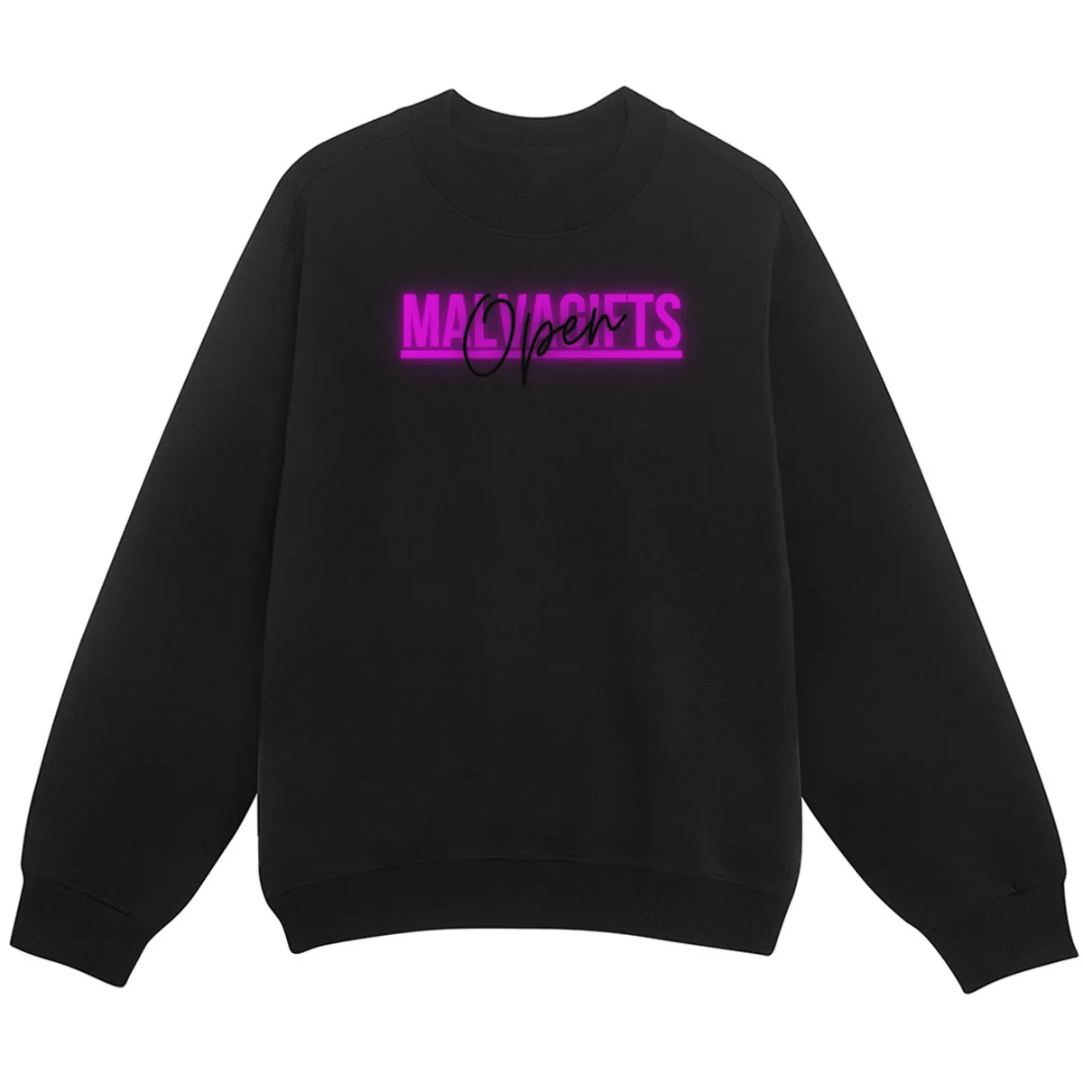 Open Malvagifts Sweatshirt - Black